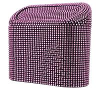 Alasum Poubelle de Voiture et Décorative en Plastique Bling-bling Étanche, Compacte Accessoire Intérieur Couleur Rose pour Voiture et Bureau
