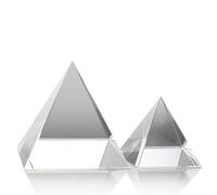 Alasum Prisme de Pyramide en Verre Optique 100mm pour Recherche du Principe Arc-en-Ciel Ornement de Bureau de Pyramide à Quatre Faces