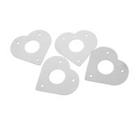Alasum Protection D'entrée pour Nichoir en Fer Argenté de Cœur, Bloque Écureuils et Petits Mammifères, Diamètre Trou Central 28mm, pour Jardins et Parcs