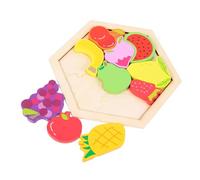 Alasum Puzzle 3D en Bois pour Tout-Petits Animaux Fruités, Jouet Éducatif 1-3 Ans, Développement Cognitif, Reconnaissance des Formes, Jeu D’Apprentissage Précoce Garçon Et Filles,