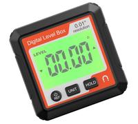 Alasum Rapporteur de Niveau Professionnel, Niveau à Bulle Numérique, Inclinomètre Numérique Compact Rouge en Abs, Mesure Rapide et Précise, Outil de Mesure D'angle 4x90° et 2x180°
