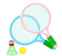 Alasum Raquettes De Badminton Garçon Et Filles Set 2 Pièces Bleu Et Rose PVC Et Eva Léger Poignée Antidérapante 2 Balles Kit Sport Extérieur Et Intérieur pour Jeu Familial