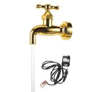 Alasum Robinet Invisible Décoratif Fontaine d'eau LED Kit Fontaine de Jardin Extérieur Pompe 3W 4 Lampes Tuyau Inclus Ornement Lumineux pour Patio et Cour Compatible Ac220-240V