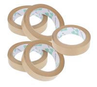 Alasum Ruban Adhésif en Papier Kraft Gommé 5 Pcs Effet Adhésif Fort et Étanchéité pour Emballage et Réparation Écologique
