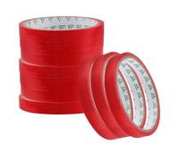 Alasum Ruban Adhésif Rouge pour Emballage Alimentaire 1,2 Cm X 30 M, 10 Rouleaux Bopp Résistant pour Scellage Alimentaire et Machine à Nouer Supermarché