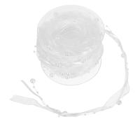 Alasum Ruban Décoratif Perlé Réutilisable Blanc en Polyester pour Mariage et Fête Décoration de Bouquet ou Projets DIY