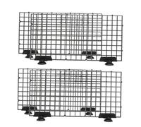 Alasum Séparateur pour Aquarium en Abs Noir 4 Pièces, Grille Plastique Résistante la Déformation pour Protection du Fond et Filtration DIY Polyvalente