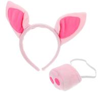 Alasum Serrage-tête Cochon Nez en Mousse Souple, 2 Pièces pour Costume D'animal, Accessoire Cosplay et Jeu de Rôle, Bandeau Rose pour Fêtes, Spectacles et Déguisements Garçon et Filles