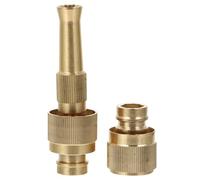 Alasum Set de 1 Embout de Tuyau Arrosage en Cuivre Buse Réglable Haute Pression, Résistant à L'usure, pour Lavage de Voiture et Arrosage de Jardin