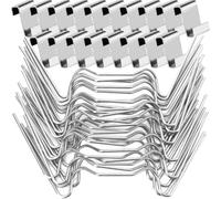 Alasum Set de Clips de Fixation en Acier Inoxydable pour Serrage Lot de 50 Clips de W et Z pour Panneaux de Verre Accessoires pour Serrage de Jardin à Fleurs