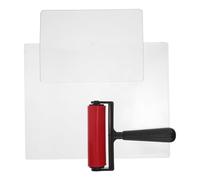 Alasum Set de Plaques de Gel pour Impression avec Rouleau en Plastique et Brosse Intégrée, pour Journaling et Projets D'arts et Loisirs Créatifs