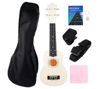 Alasum Set Ukulélé Léger pour Garçon Fille Instrument Musical Complet avec Sac Accordeur Sangle et Chiffon Cadeau Éducatif pour Débutants et Voyages