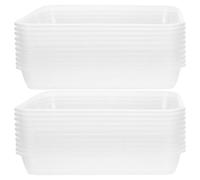 Alasum Soucoupes pour Plantes Plateaux Carrés 20pcs en Pot en Plastique Transparent pour Pots de Fleurs, pour Plantes D'intérieur