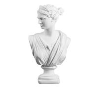 Alasum Statue de Buste de Déesse de Pendaison de Crémaillère en Résine Blanche, Décoration Artistique Détaillée pour Bureau et Étude