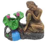 Alasum Statuette de Bouddha en Résine Méditatif pour Aquarium, Décoration sous-Marine, Sculpture Solide Résistante aux Chocs, pour Décorations D’abri à Poissons et Jardins Aquatiques