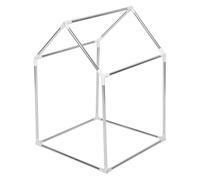Alasum Structure de Poulailler Extérieur Résistante aux Intempéries 57X57X85 CM en Métal Argenté Cadre Modulable pour Enclos Poules Clapier Lapins et Niche Chien Parc à Jeux pour