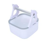 Alasum Support D’entraînement pour Perroquet de Bureau Blanc en Plastique | Format 18, 50x16, 00x16, 00cm, Assemblage Rapide, Usage Table pour Oiseau Domestique