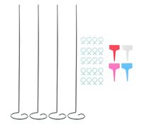 Alasum Support Plante Fer Robuste avec Piquets et Attaches Tuteur Jardin pour Plantes à Tige Unique Kit de Fixation pour Croissance Droite et Saine