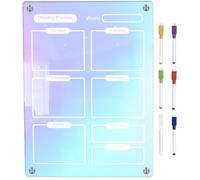 Alasum Tableau Blanc Magnétique en Acrylique Effaçable Feutre Velleda, Tableau des Horaires Quotidiens pour Bureau et Maison, Set Complet 7 Pièces
