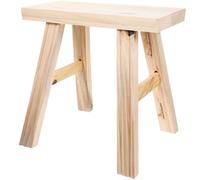 Alasum Tabouret en Bois Massif Beige, Petit Siège Rétro Antidérapant pour Maison, Tabouret Solide de 24x15 Cm, Hauteur 22 Cm, pour Changer de Chaussures