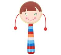 Alasum Tambour à Manivelle en Bois pour Bébé, Musical Éducatif à Secouer, Instrument de Percussion Léger et Portable, Couleur Marron, pour Éveil et Fête D'garçon et Filles