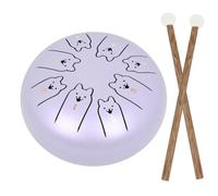 Alasum Tambour de Langue Pentatonique en Alliage de Titane Acier Pourpre, Instrument de Percussion Facile à Maîtriser, pour Débutants et Accessoires Yoga