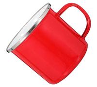 Alasum Tasse à Café en Émail Rouge 500ml avec Poignée, Design Rétro Classique, pour Camping et Activités en Plein Air, Garde Boissons Chaudes en Toute Sécurité