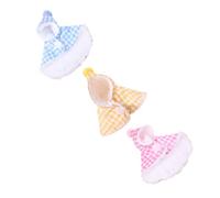 Alasum Tenue pour Oiseau de Compagnie 3 Pièces Cape à Carreaux en Peluche Chaude pour Petit Perroquet, Manteau D’Oiseau D’Hiver Bleu, Rose et Jaune L, Confortable et Légère