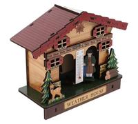 Alasum Thermomètre Mural Bois avec Hygromètre et Baromètre Analogique Station Météo Intérieure pour Maison et Bureau Mesure Instantanée Température et Humidité Design Décoratif