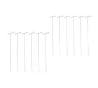 Alasum Tiges de Cage à Pigeon Système Unidirectionnel Facile à Installer en Fer Argenté 12pcs Accessoires pour Porte de Cage à Oiseaux