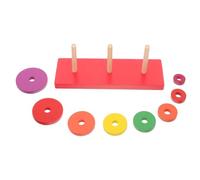 Alasum Tour de l'anneau en Bois Multicolore pour Garçon et Filles, Jeu D'empilage Montessori, Jouet Éducatif Développement Cognitif, Reconnaissance Couleurs et Tailles, Jeu de Puzzle