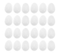 Alasum Œufs Factices pour Oiseaux en Plastique Blanc 20 Pcs, Taille 3 pour Dressage Comportemental et Nidification, Accessoires Sûrs et Réutilisables pour Volières et
