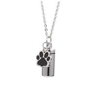 Alasum Urne Commémorative pour Animaux Pendentif pour Cendres De Chien Bijou à Mémoire avec Motif De Patte Contenant Les Cendres De Votre Fidèle Compagnon
