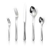 Alata Vienna 18/10 acier inoxydable poli, Set de couverts 12 personnes, Couverts 60 pièces, Brillant, Lavable en machine