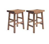 Alaterre Furniture Durango Lot de 2 tabourets de bar industriels en bois de 66 cm - Style vintage avec finition laquée claire ou foncée pour îlot de cuisine ou bar à domicile
