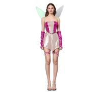 Alaurbeauty Costume de dessin animé Winx Club, pour femme, costume de flore, costume Stella, costume Musa Layla Aisha, costume de film et de série, pour les fêtes, carnaval, Halloween (rose, taille L)