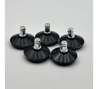 Alaviitsi Lot de 5 roues de rechange pour chaise de bureau - Butée de roue coulissante réglable, roue fixe de chaise de bureau (noir)