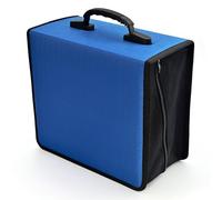 alavisxf xx Étui pour CD, 432 Capacité Boîtier CD, Fermeture Éclair de Protection Film Média Stockage Organisateur Classeur Portefeuille pour Voiture Voyage (432 Capacité, Bleu)