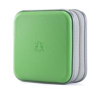 alavisxf xx Étui pour CD, 48 DVD en plastique rigide portable avec fermeture éclair pour voiture, maison, voyage (vert, 48 capacités)