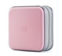 alavisxf xx Range CD, support de DVD en plastique dur de 48 capacités Boîtier de rangement pour organisateur de disque portable pour voiture (Rose clair48, 48 Capacité)