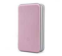 alavisxf xx Range CD, support de DVD en plastique dur de 96 capacités Boîtier de rangement pour organisateur de disque portable pour voiture (Rose clair, 96 Capacité)