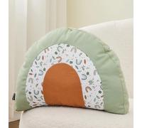 ALAVYA HOME® Coussin décoratif, arc-en-ciel, pour lit de maison, lit d'enfant, diamètre 40 cm, coussin douillet, avec rembourrage, coussin décoratif pour chambre de bébé, chambre d'enfant, 40 x 30 cm