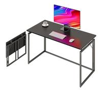 alawooder Bureau pliable - Bureau pliable en bois de 100,1 cm pour petits espaces | Pas de montage nécessaire Bureau compact pour bureau à domicile, écriture et étude