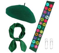 Alaxciax Costume de scout 3 pièces vert