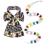 Alaxciax Ensemble d'accessoires de costume de chapelier, écharpe imprimée avec bobines colorées pour femmes et hommes, carnaval, Halloween, cosplay