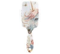 ALAZA Brosse à cheveux démêlante à coussin d'air pour femmes et enfants, motif licorne, floral, papillon, peigne à cheveux pour cheveux longs, épais, bouclés et ondulés