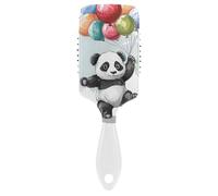 ALAZA Brosse à cheveux pour femmes et enfants, motif panda, ours, ballons, Summer Gairls Brosse à cheveux démêlante à coussin d'air pour cheveux longs, épais, bouclés et ondulés