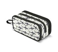 ALAZA Grande trousse à crayons, grande capacité, 3 compartiments, escargot mignon, fournitures scolaires, fournitures de bureau, papeterie, trousse de maquillage, organisateur de rangement pour