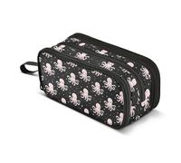 ALAZA Grande trousse à crayons, grande capacité, 3 compartiments, escargot mignon, fournitures scolaires, fournitures de bureau, papeterie, trousse de maquillage, organisateur de rangement pour