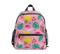 ALAZA Petit sac à dos pour garçons et filles, sac à dos d'école, libellule pour enfants, petit sac à dos avec sangle de poitrine et étiquette nominative, Flamingo 244, S, Flamingo 244